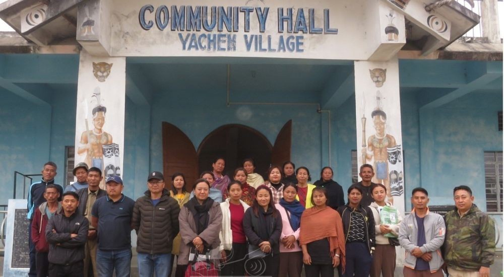 The Conservator of Forest for Northern Territorial Circle Rongsenlemla Imchen during her visit to Longleng. (DIPR Photo)